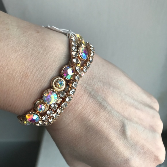 Rainbow Swarovski Crystals NWT Bracelet Set Rivoli